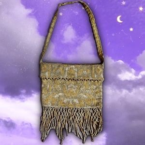 Beautiful 1920's French Beaded Mini Handbag Purse